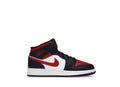Jordan 1 Mid Black Fire Red GS