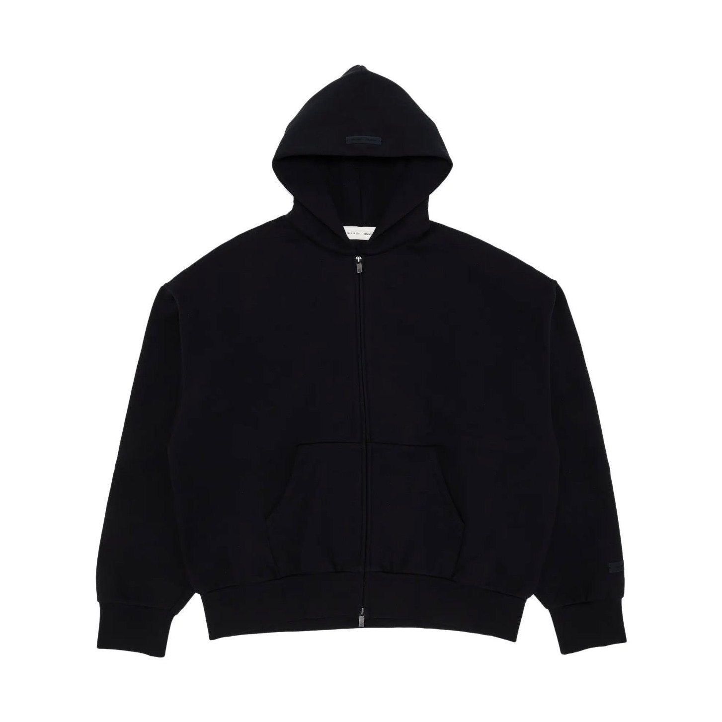 Fear of God Essentials Classic Full Zip-Up Hoodie 'Jet Black'