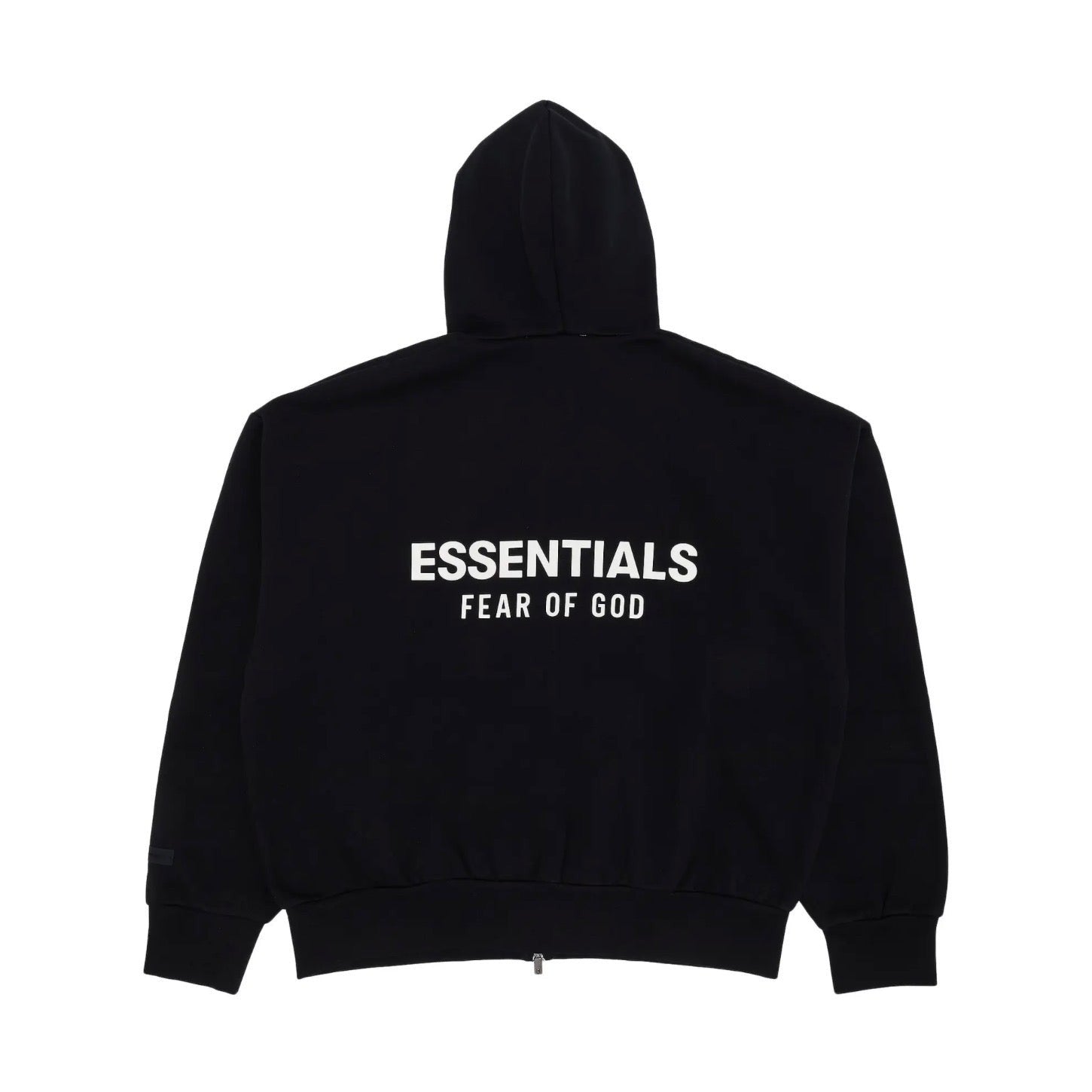 Fear of God Essentials Classic Full Zip-Up Hoodie 'Jet Black'
