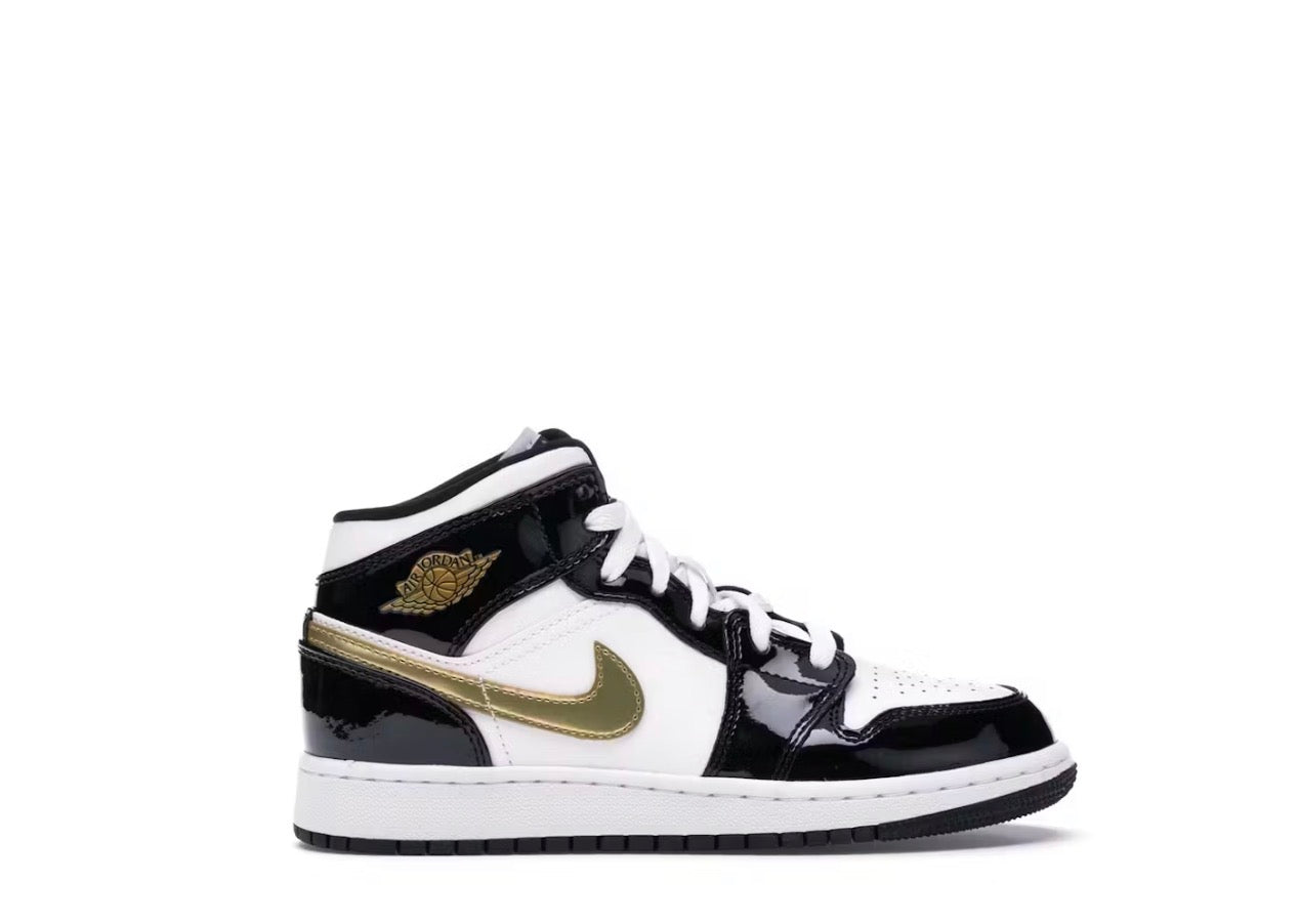 Jordan 1 Mid Patent Gold (GS)