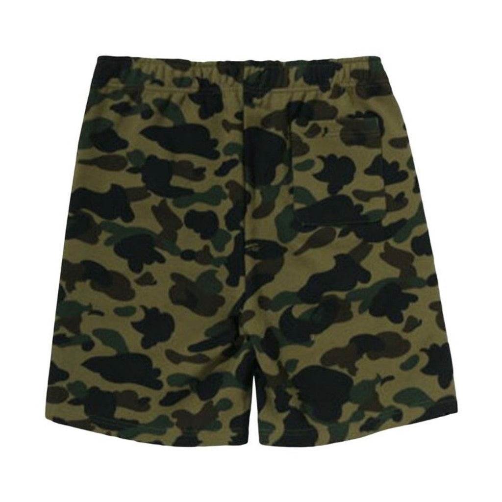BAPE Camo Shark Sweat Shorts Green