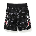 BAPE Gradation Camo Side Shark Sweat Shorts Black