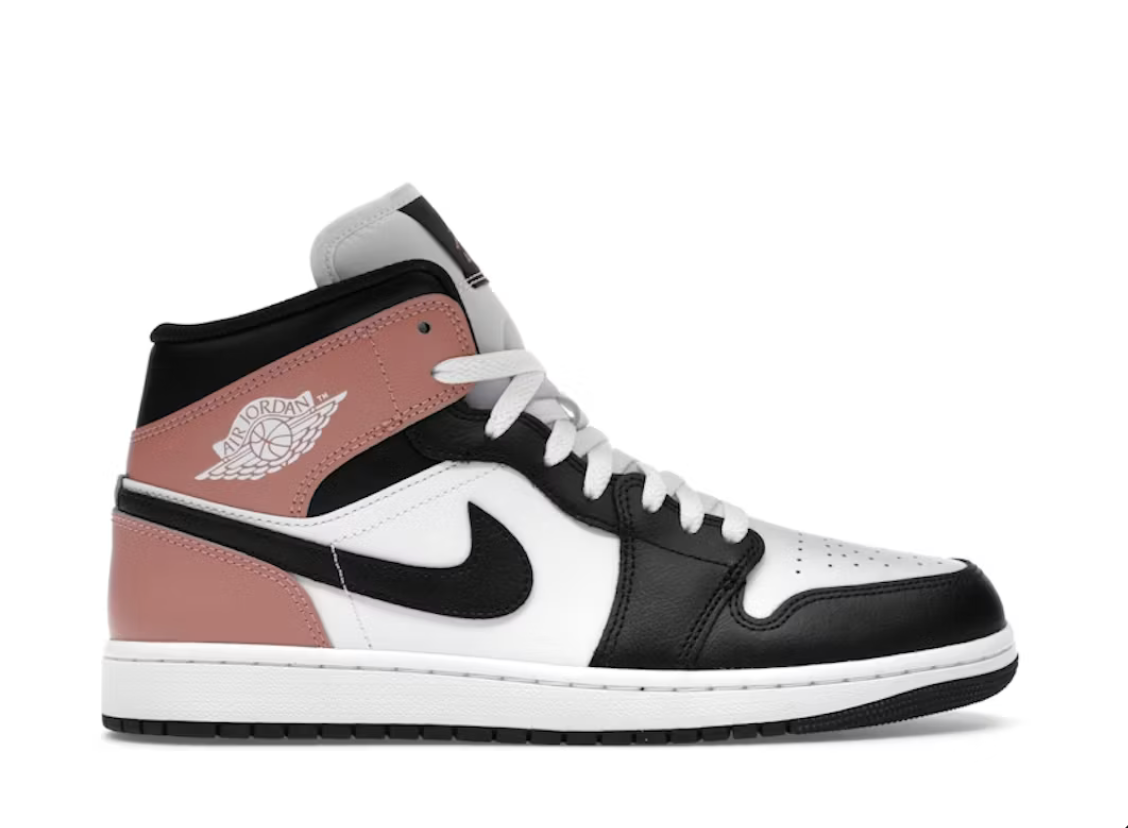 Jordan 1 Mid White Rust Pink Black