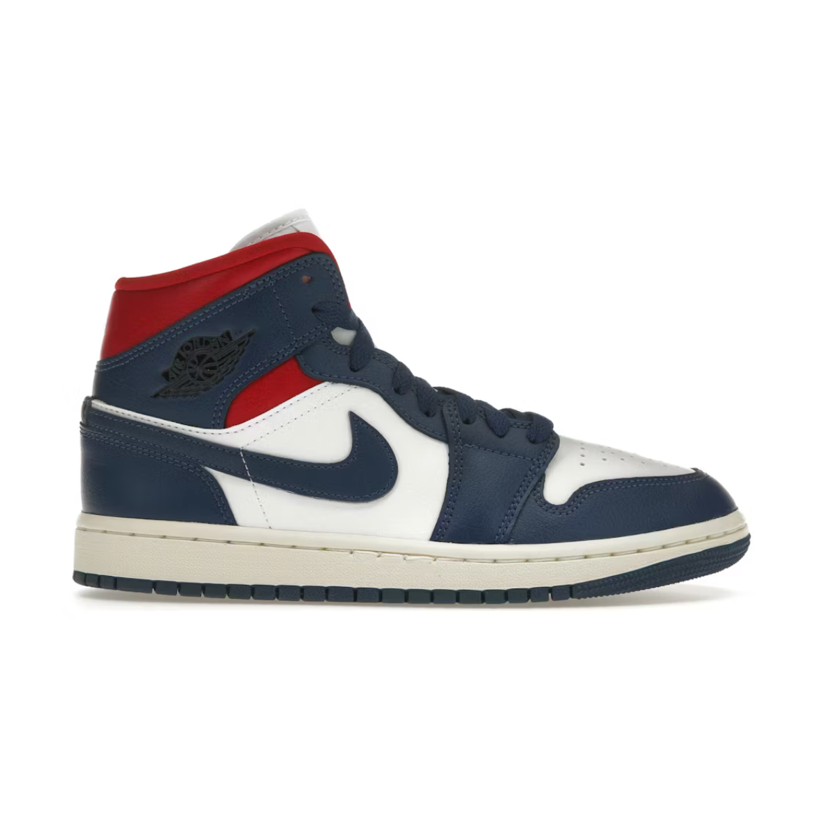 Jordan 1 Mid French Blue Gym Red (Womens)