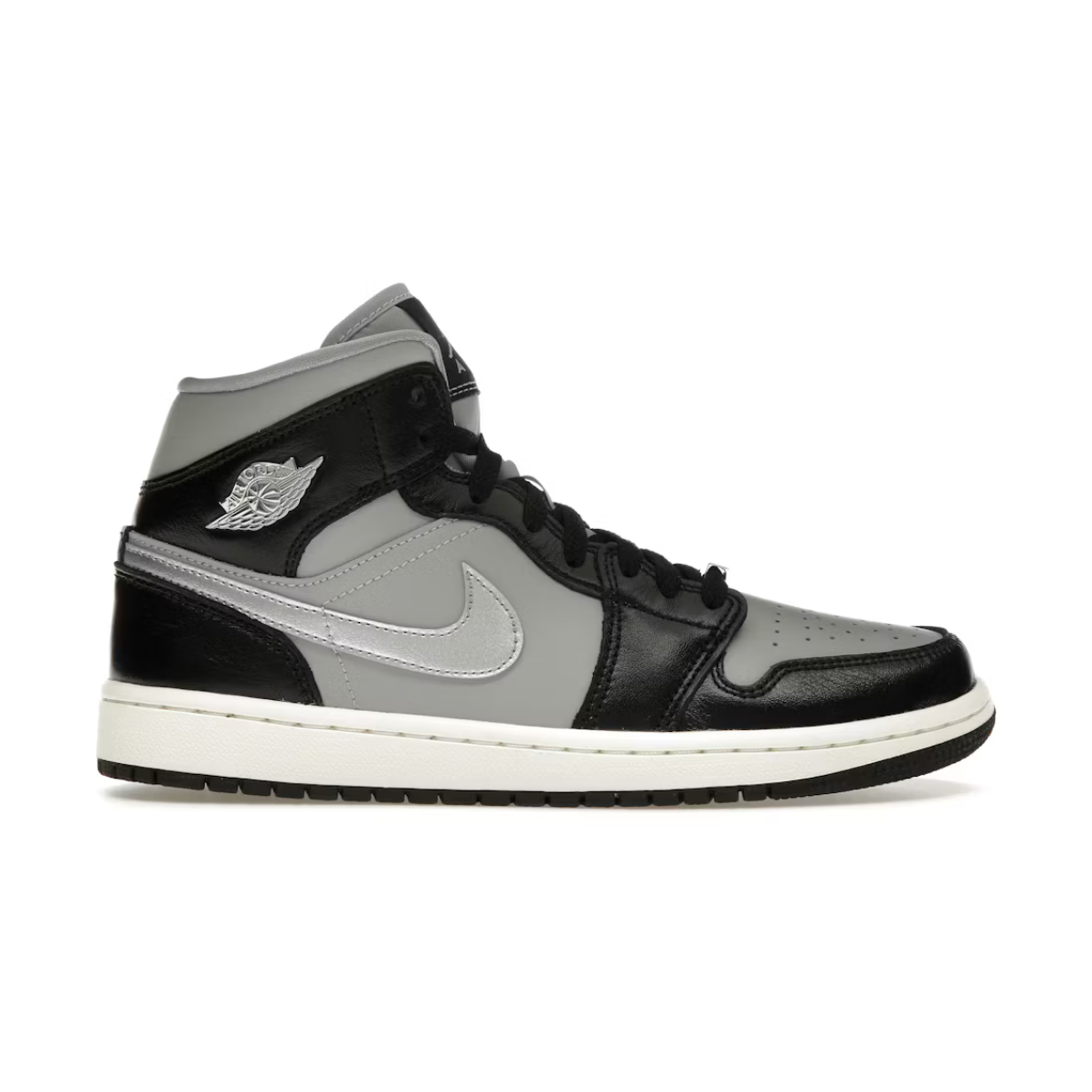 Jordan 1 Mid SE Black Metallic Silver (Womens)